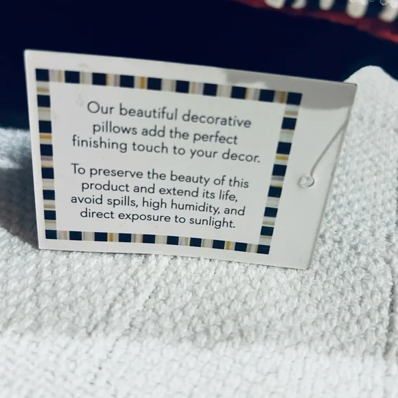 NWT Mackenzie Childs Pillow OS - Picture 6 of 7